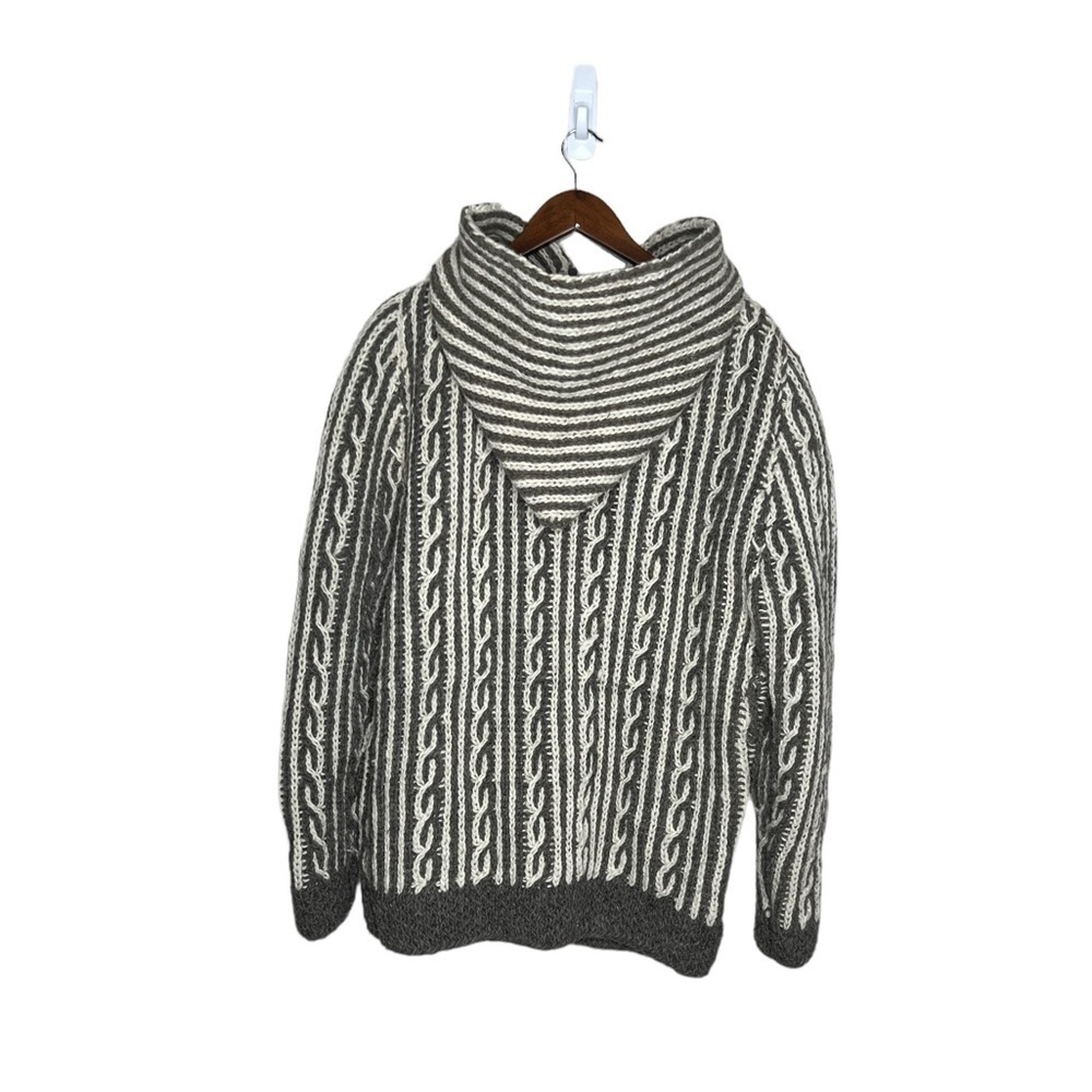 Vintage Handmade Cable Knit Cardigan Sweater - Picture 8 of 15